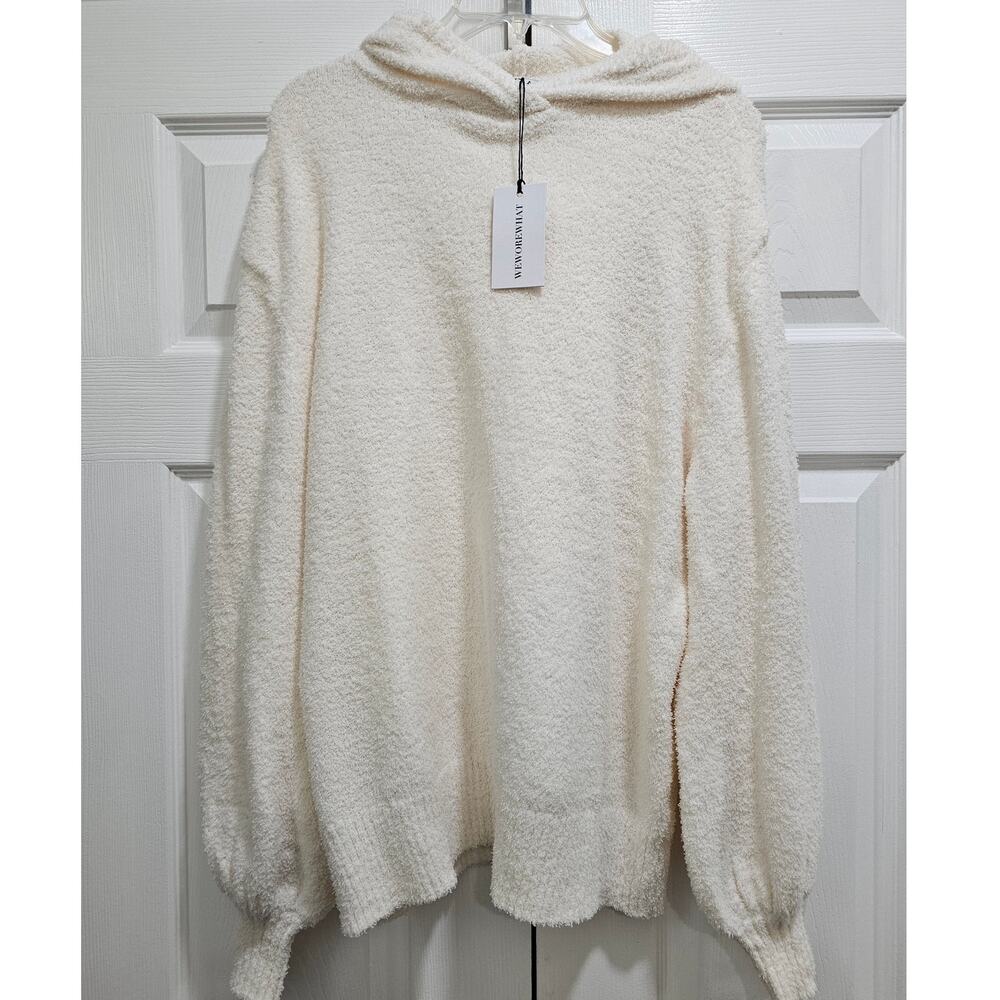 We Wore What Oversized Hooded Top Size XXS/XS Ivory